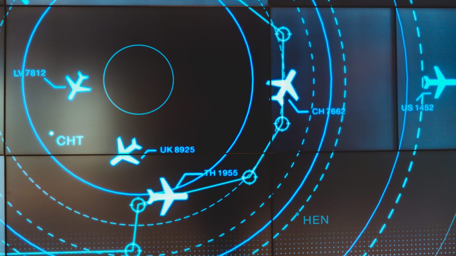 Simulation Screen Showing Various Flights For Transportation And Passengers.