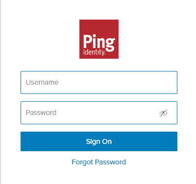 the ping identidy login screen