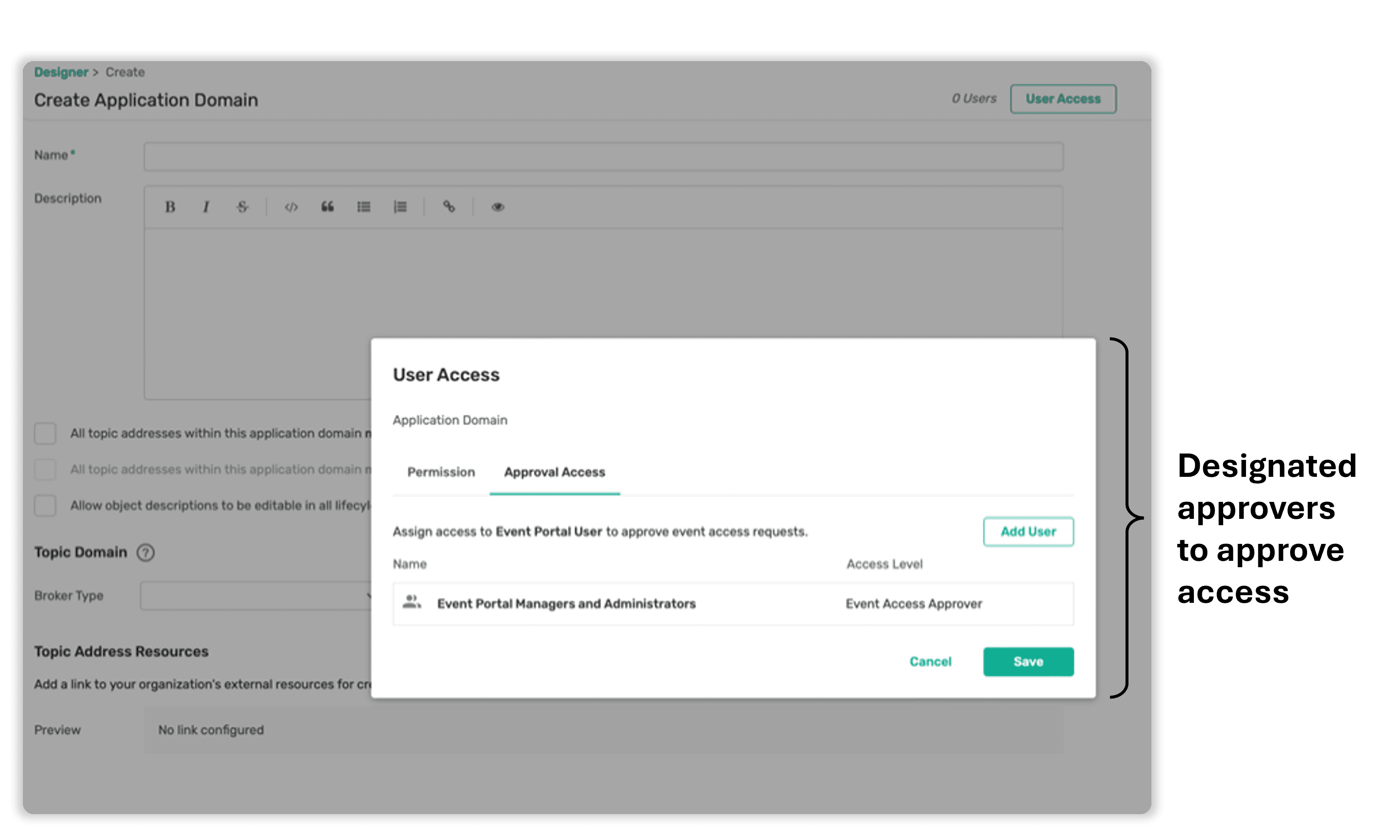 PubSub+ Event Portal - Let Designated Approvers Manage Access to Events