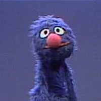 Grover muppet to represent "one" column in chart