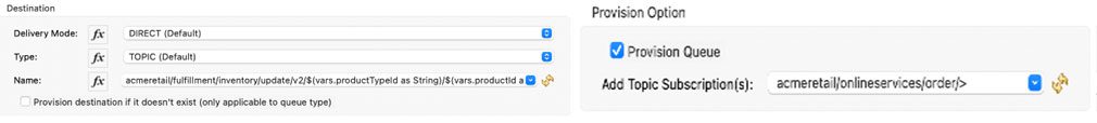 solace mulesoft destination provisions