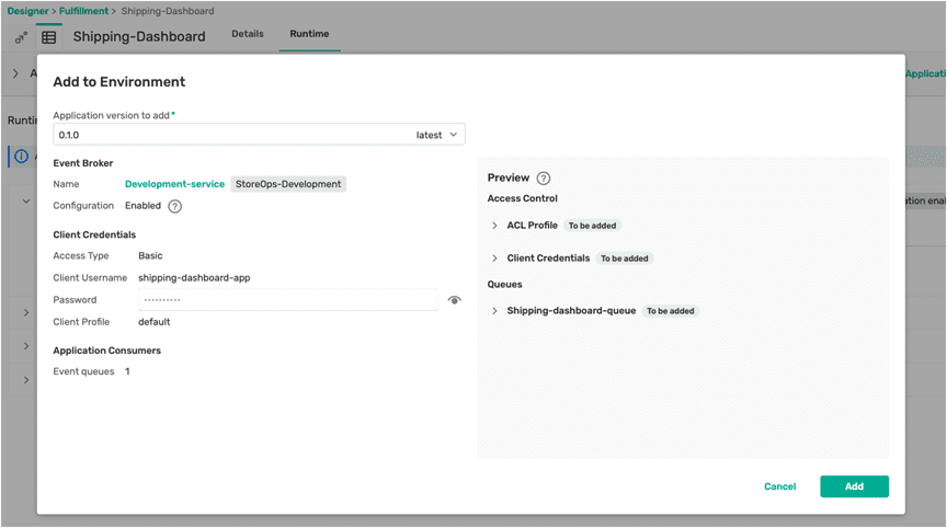 Pushing broker configuration via the Solace PubSub+ Event Portal