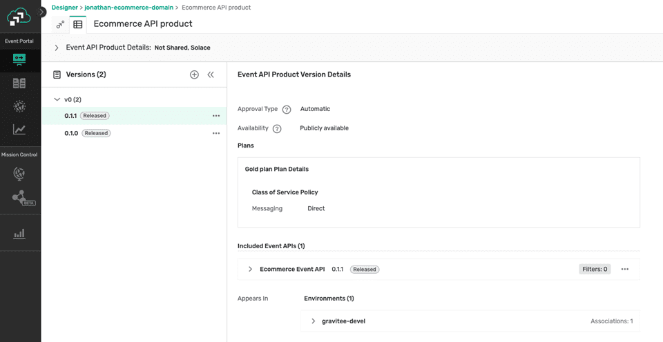 group related events into event APIs.